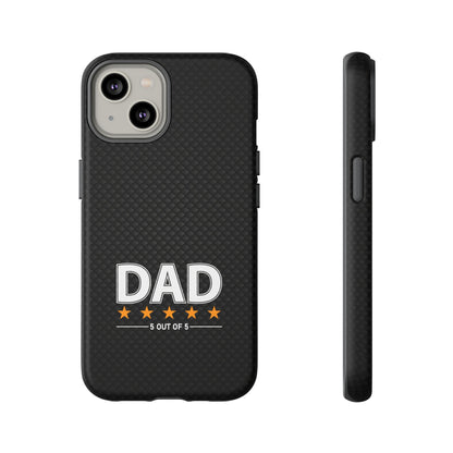 5-Star Dad iPhone Case - Tough Black Cover for Father's Day
