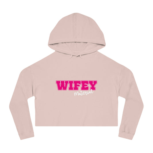 Wifey Material Women’s Cropped Hooded Sweatshirt