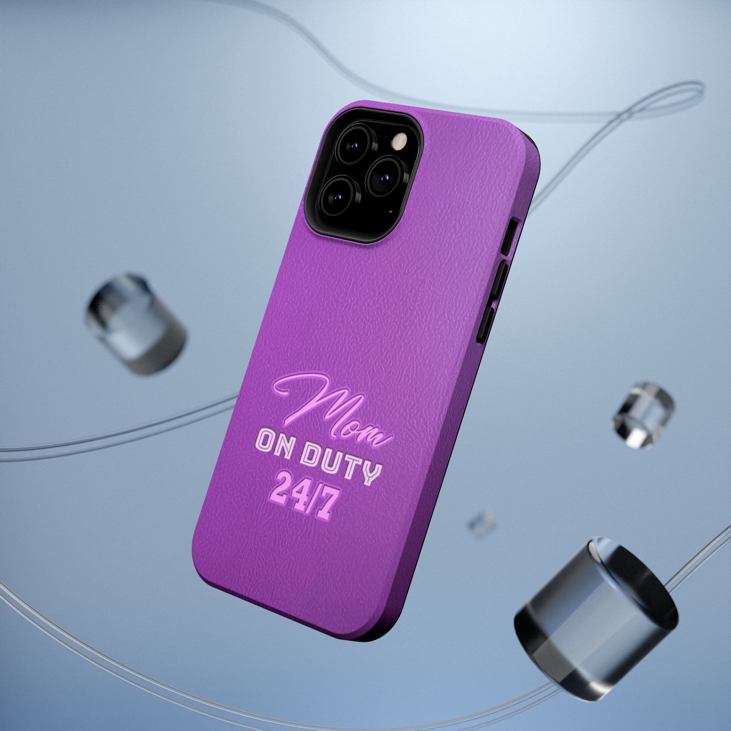 Mom On Duty Impact-Resistant Case, Purple Case for Mothers