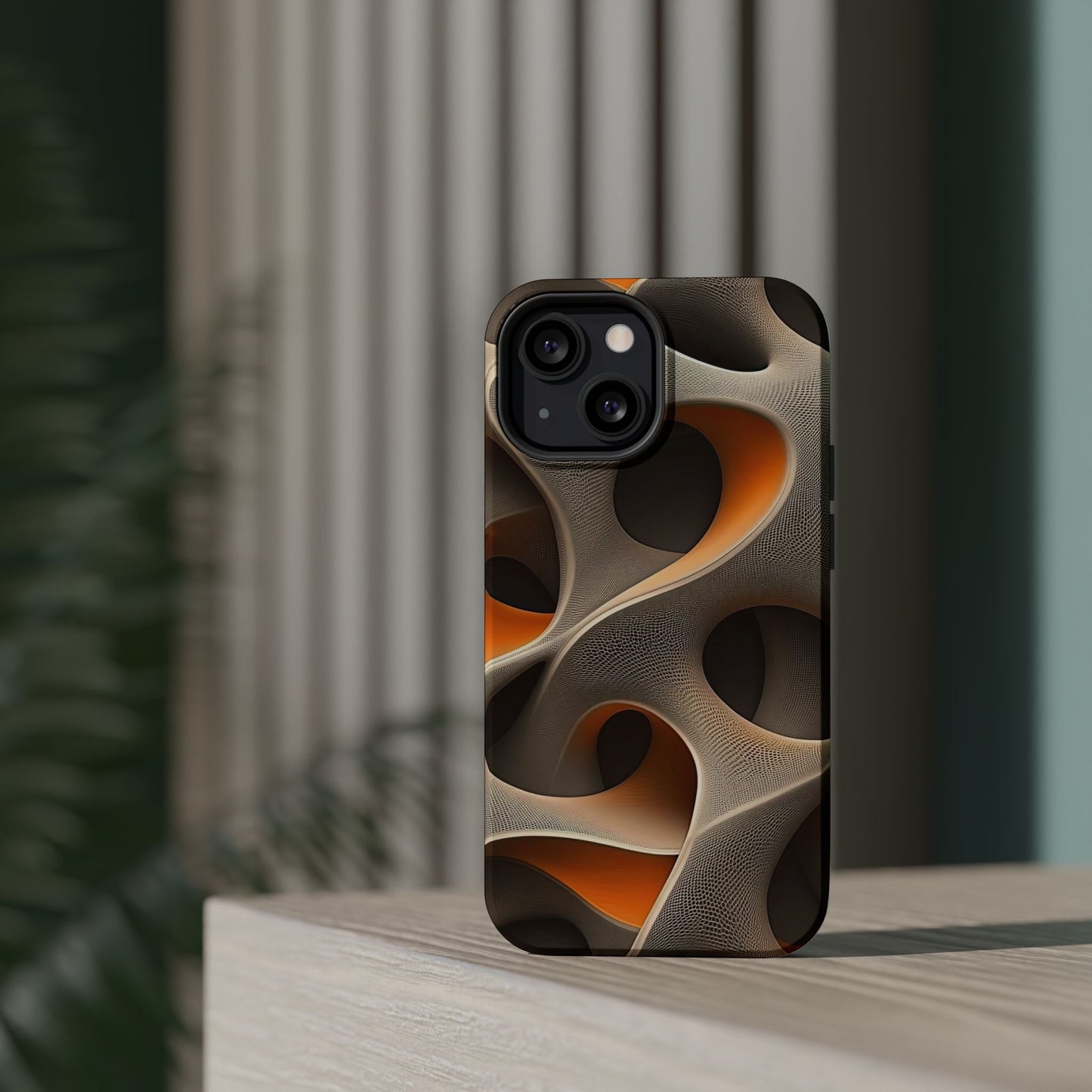 Stylish Magnetic Phone Cases, Abstract Geometric Design