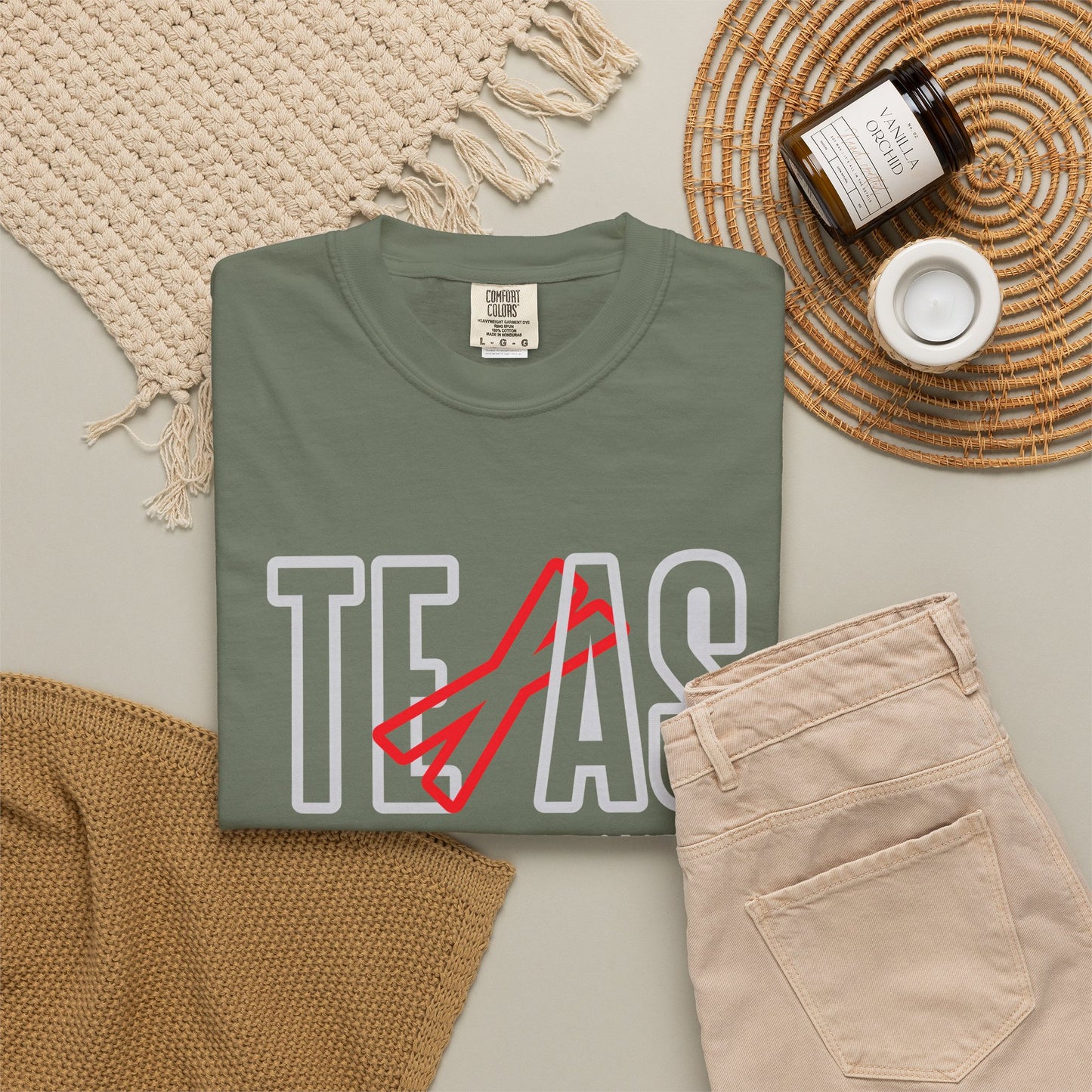 Texas Pride Unisex Garment-Dyed T-Shirt - Casual Style for State Lovers