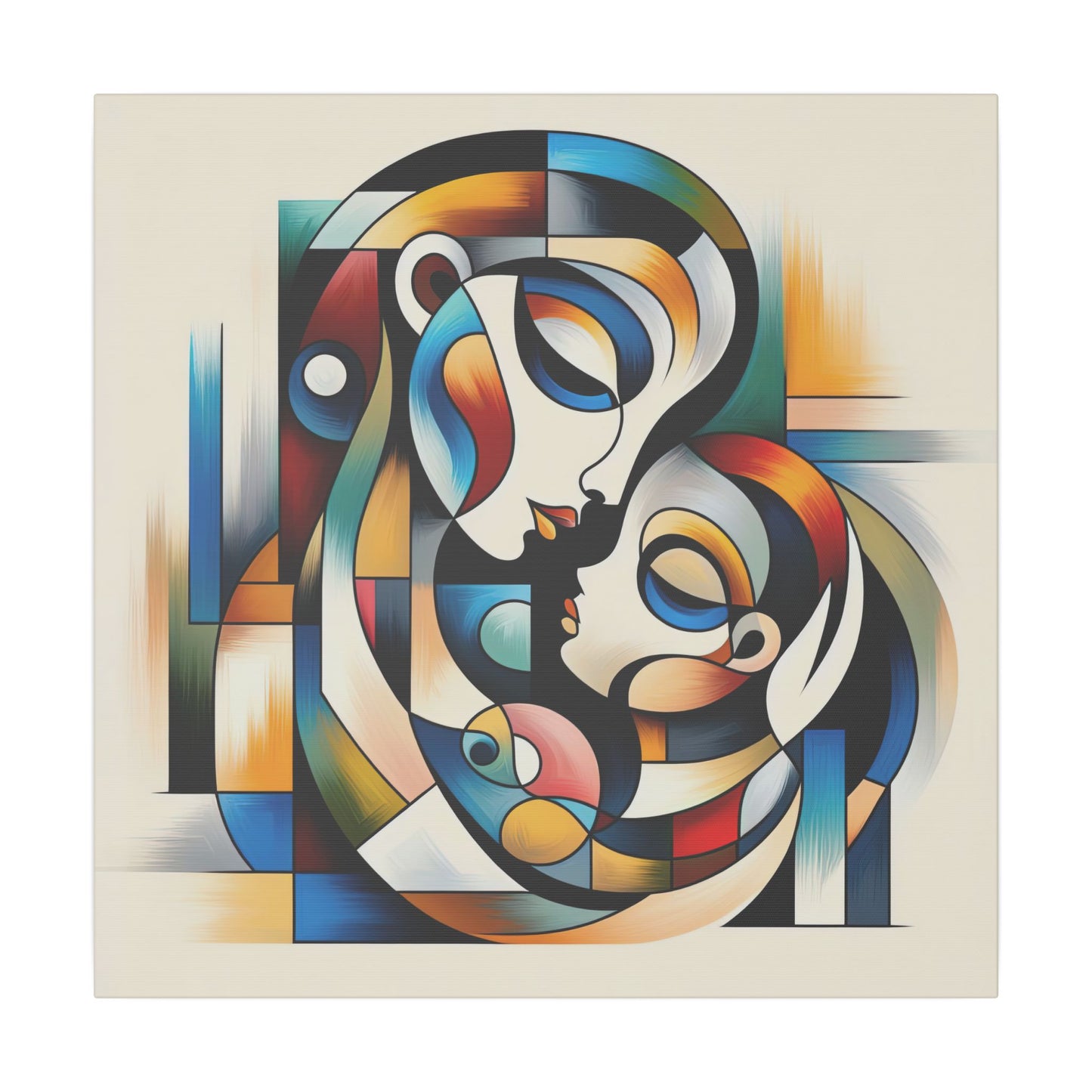 Motherhood in Shapes - Canvas Print