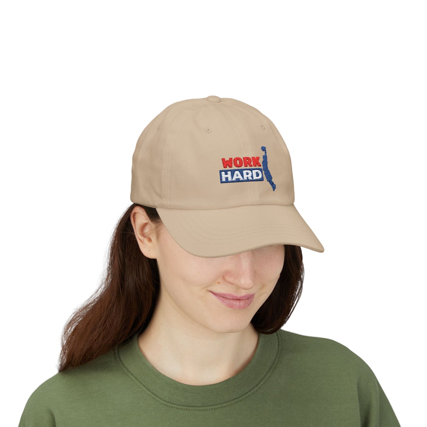 Work Hard Classic Dad Cap / embroidered