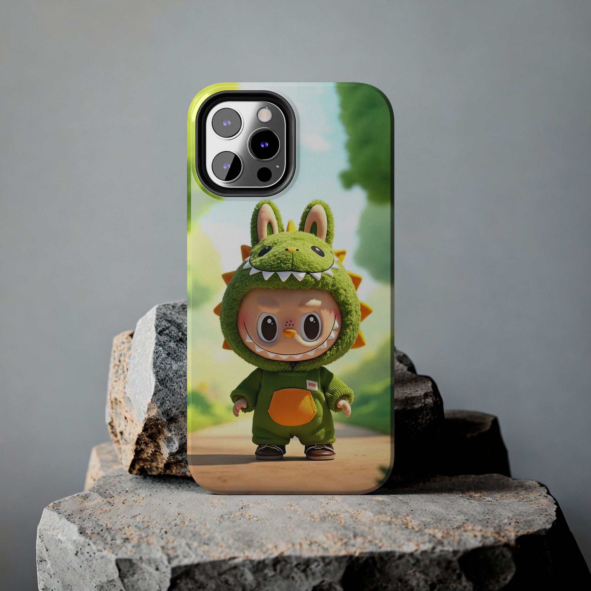 The Monsters Tough Case for iPhone Models – Playful Dinosaur Design, Dual Layer Protective Cover, Fun Mobile Accessory