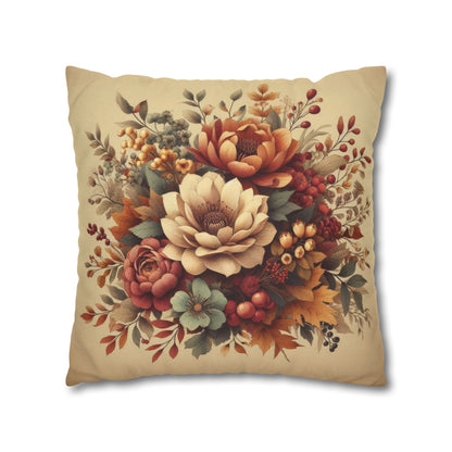 Autumn Bouquet Spun Polyester Square Pillowcase