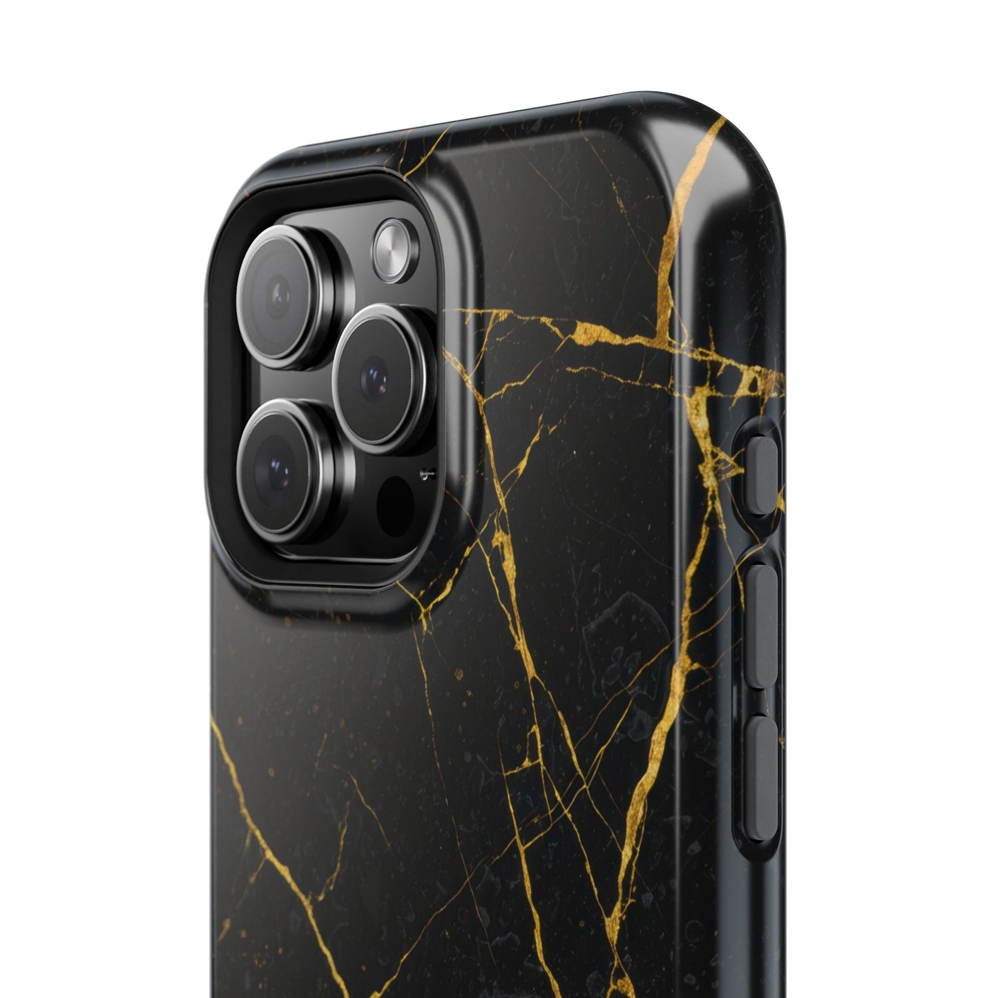 Luxury Black Marble Impact-Resistant iPhone