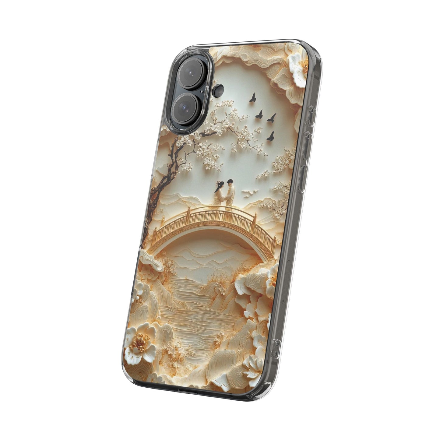 Romantic Couple 3D Effect Clear Cases,  Artistic Protective Cover