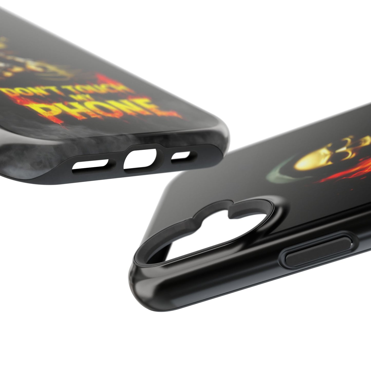 Skull Design Impact-Resistant iPhone Case, Don't Touch My Phone