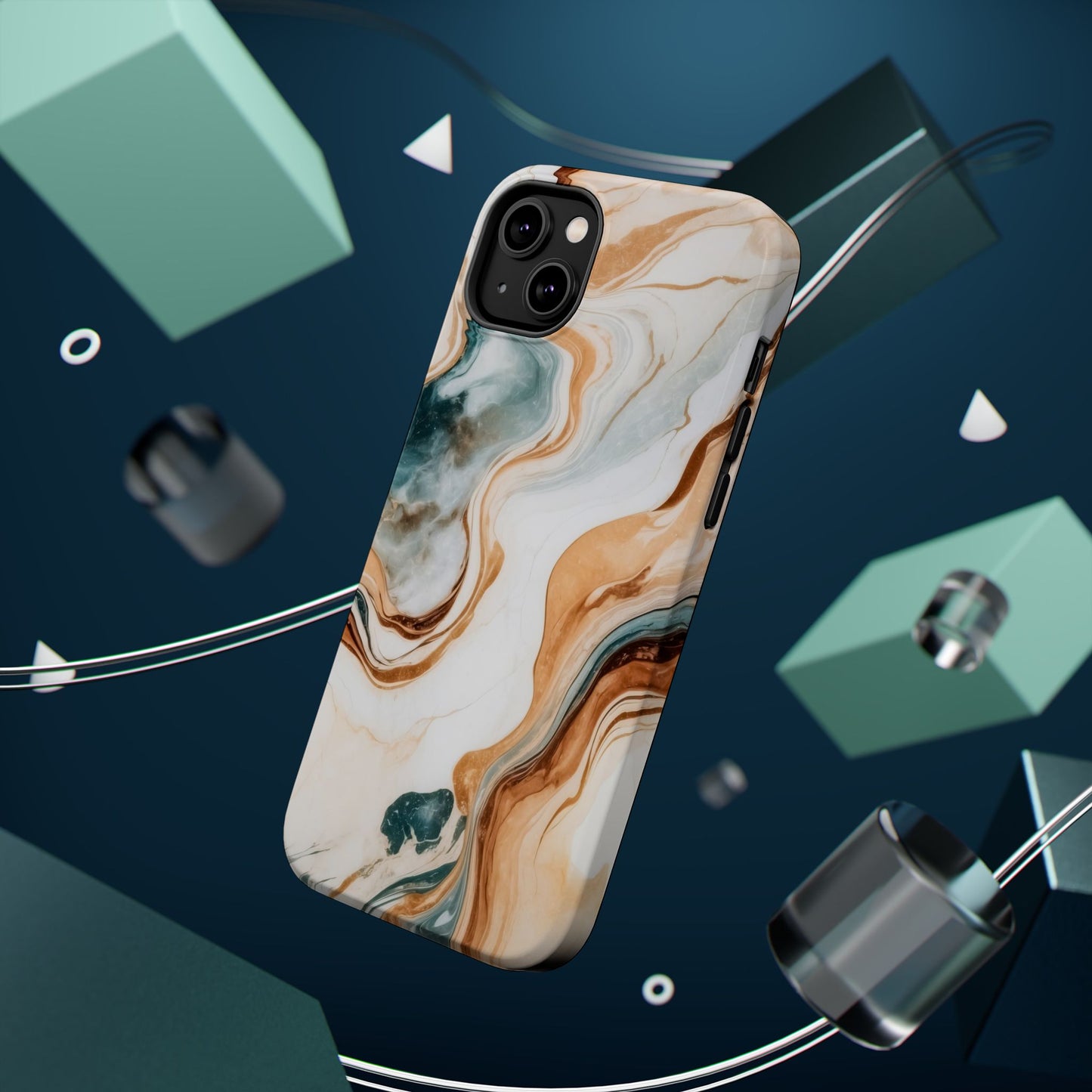 Stylish Magnetic Phone Cases, Abstract Marble Design for Everyday Use