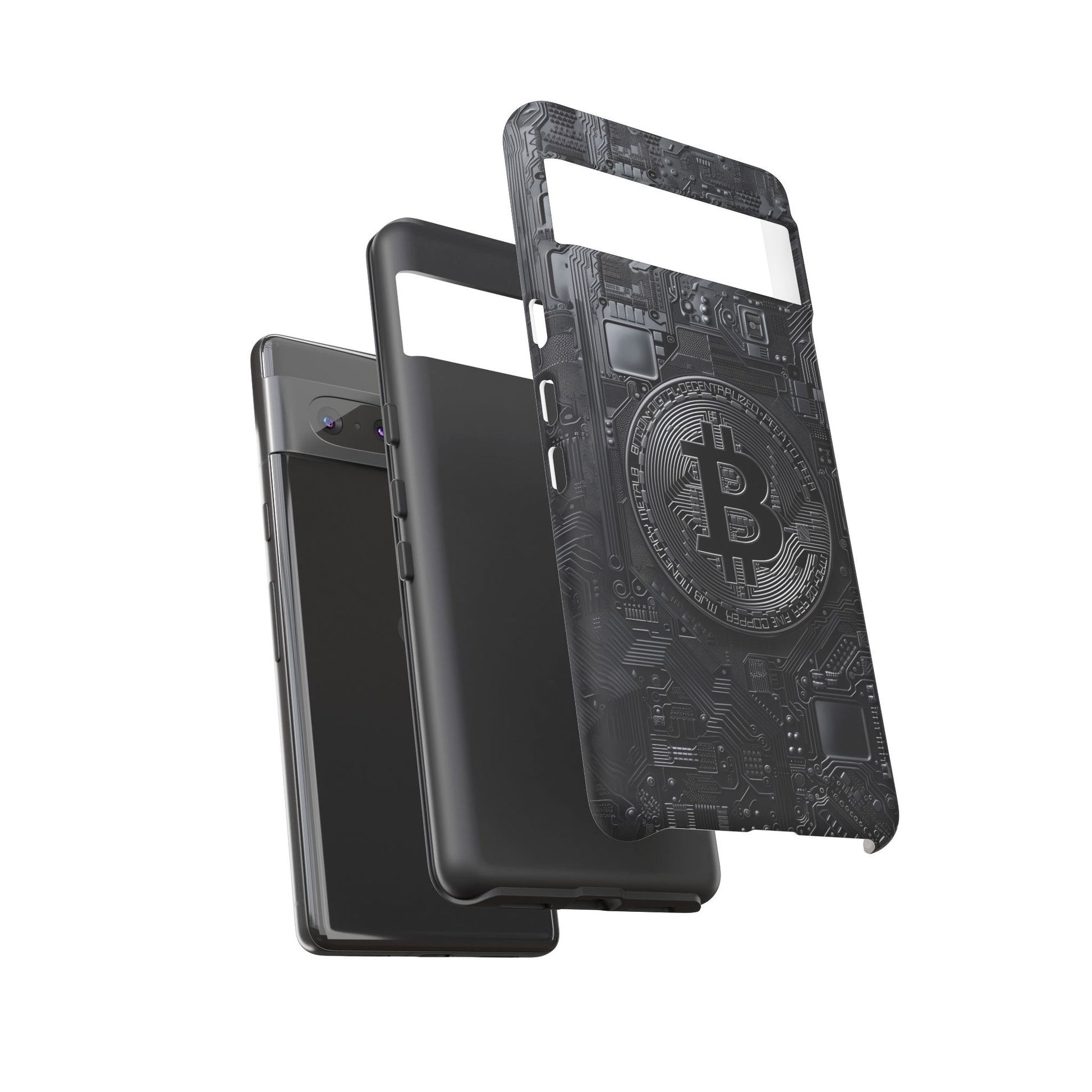 Bitcoin Google Pixel Tough Phone Case, Cryptocurrency Protection Cover