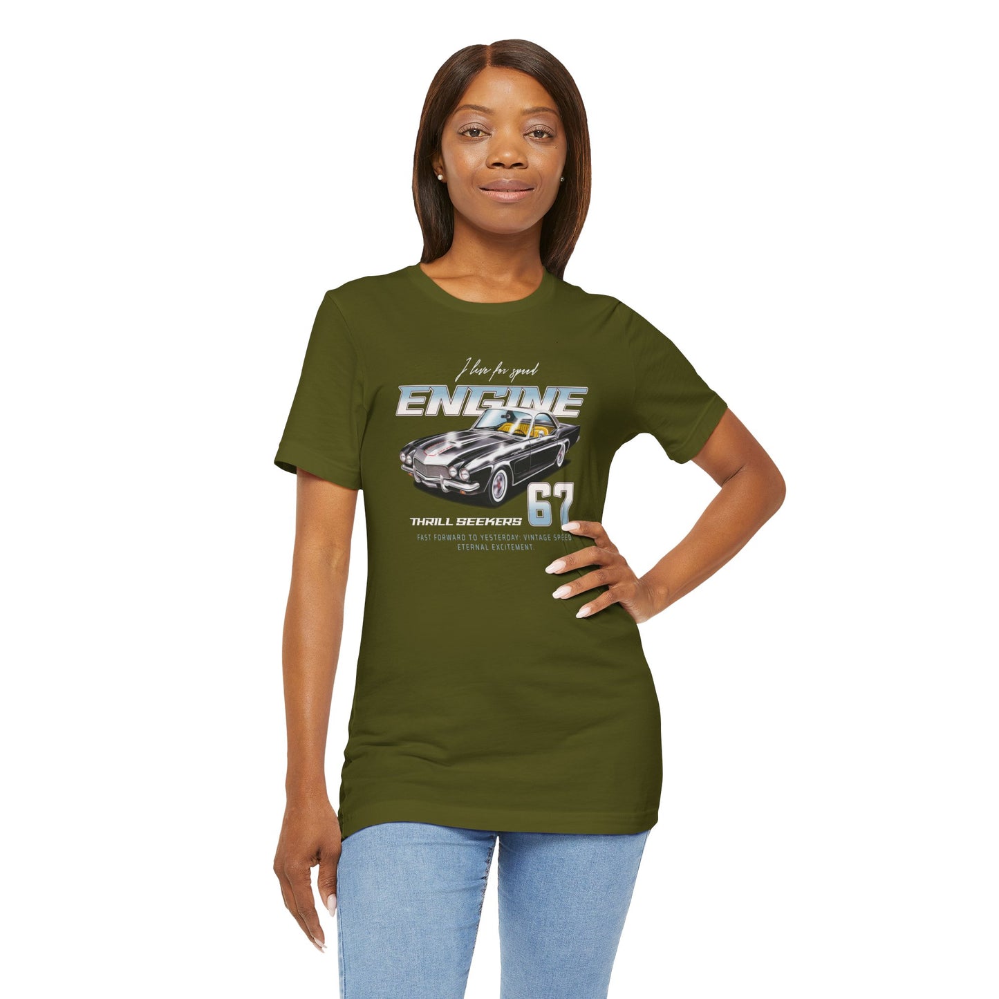 I Live For Speed Engine Unisex Jersey Short Sleeve Tee