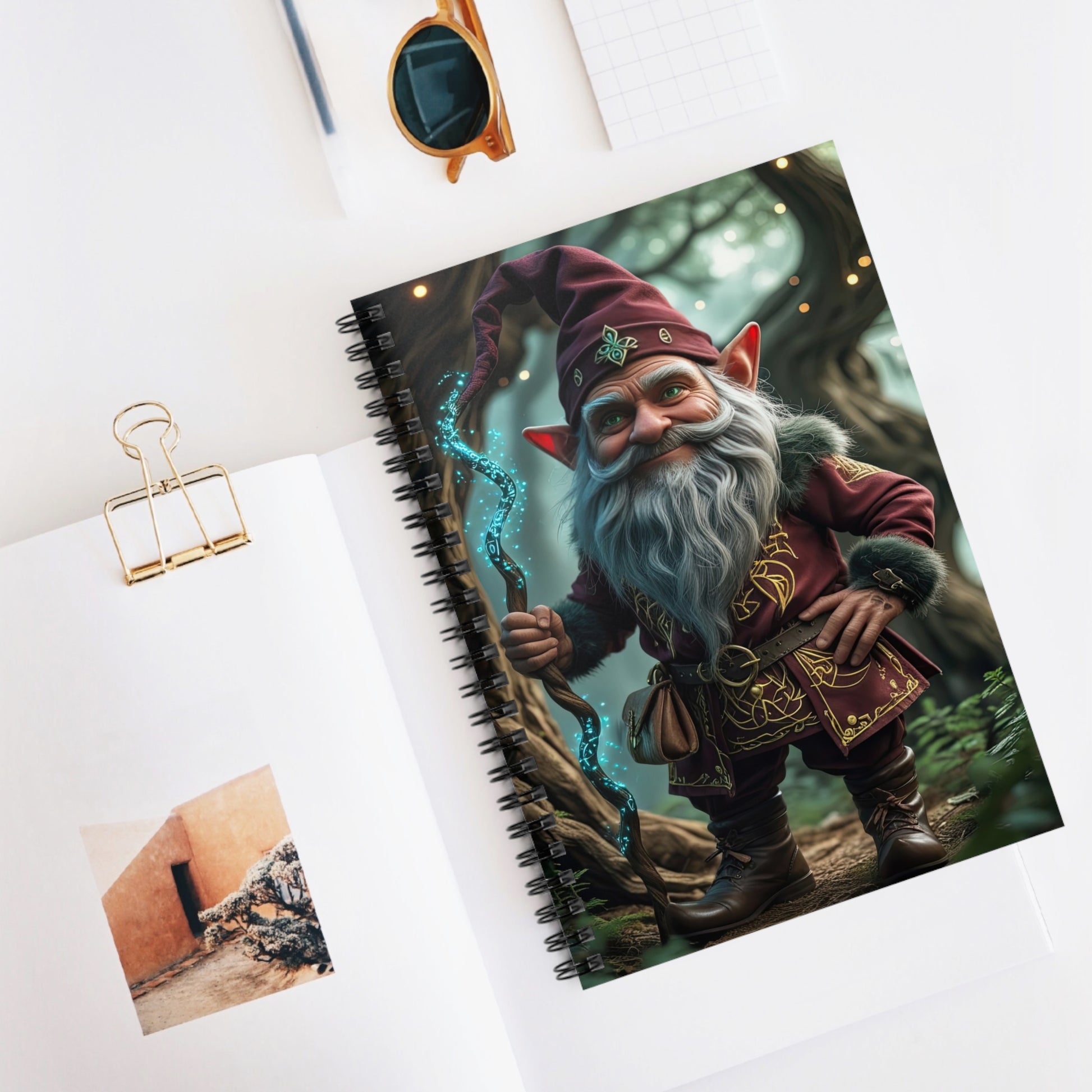 Gnome Forest Fantasy Notebook, Ruled Adventure Notebook