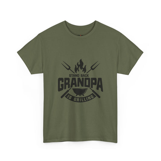 Funny Grilling Grandpa Tee | Unisex Heavy Cotton Shirt for Father's Day