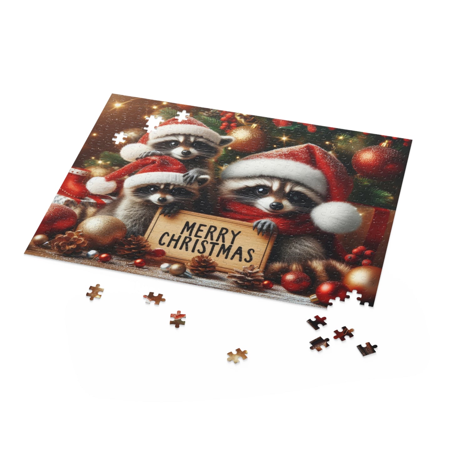 Festive Fur Family Puzzle (120, 252, 500-Piece)