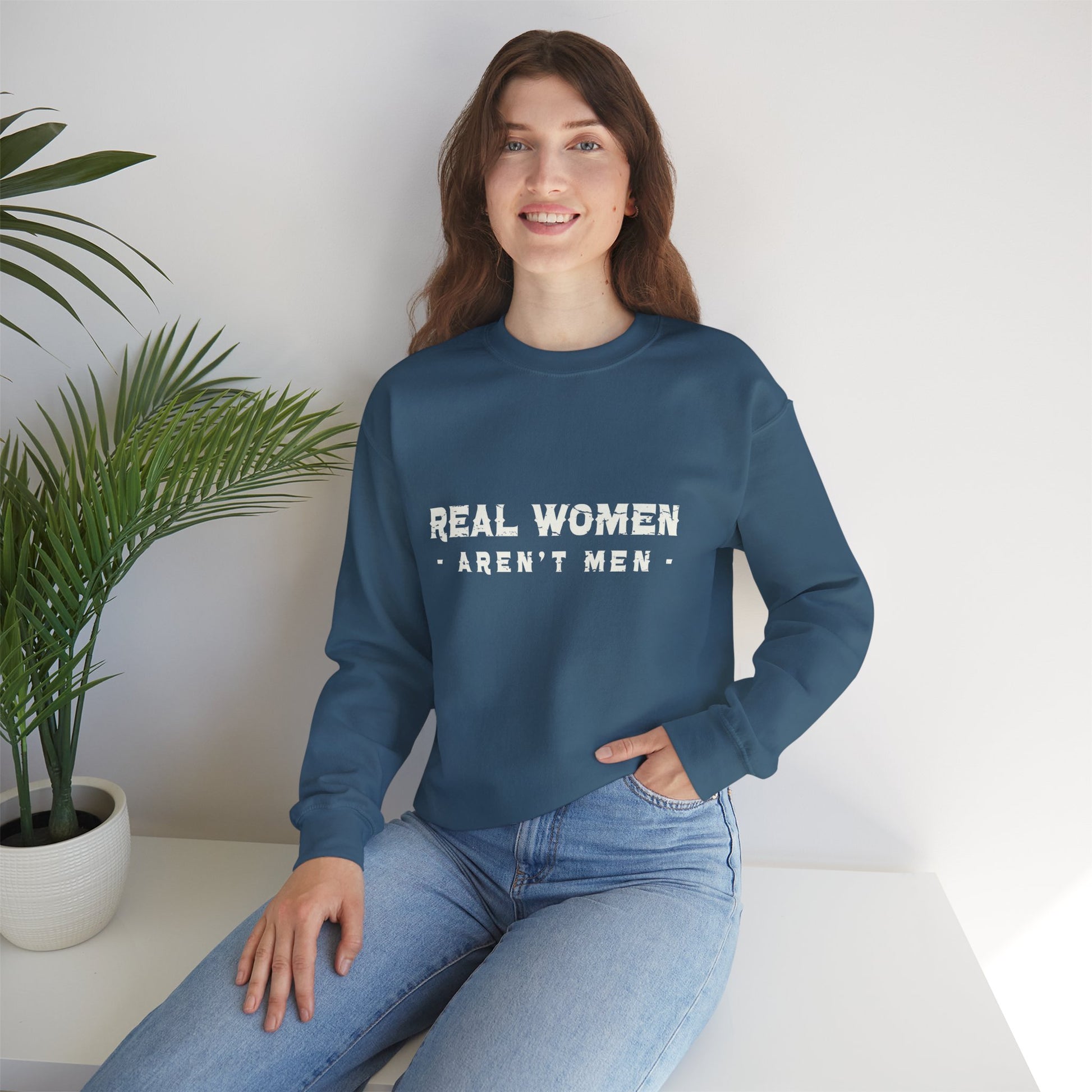 Real Women Unisex Heavy Blend™ Crewneck Sweatshirt 50% cotton and 50% polyester