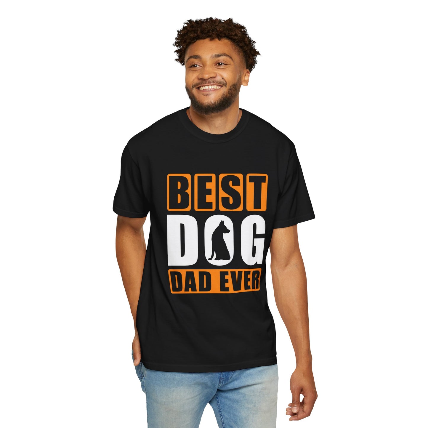 Best Dog Dad Ever Unisex Garment-Dyed T-shirt