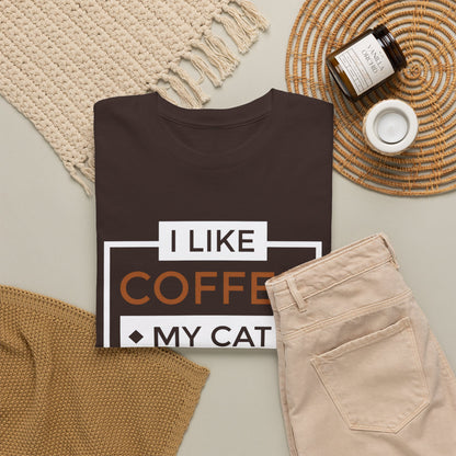 Coffee Cat Lover T-shirt, Funny Graphic Tee