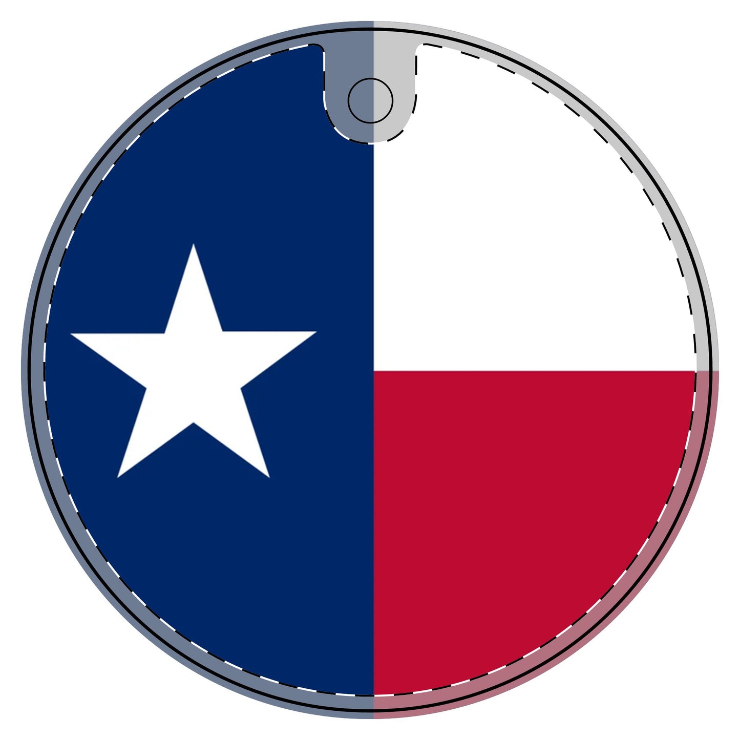 Lone Star Ceramic Decoration Ornament, (1pc)  one side print