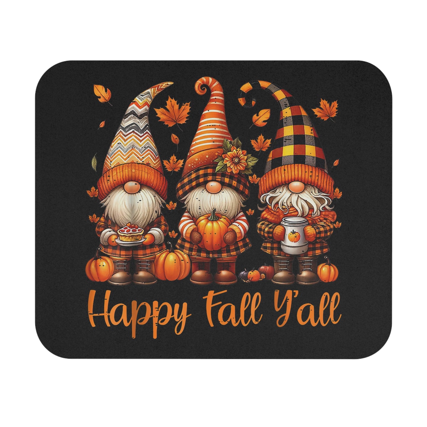 Fall Gnome Mouse Pad, Cozy Desk Decor, Happy Fall Y'all