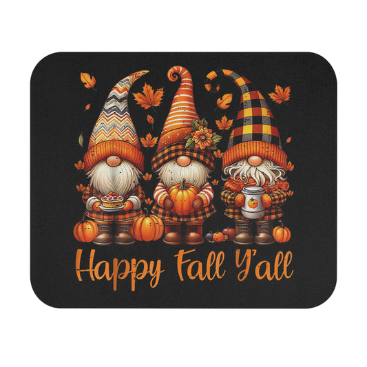 Fall Gnome Mouse Pad, Cozy Desk Decor, Happy Fall Y'all