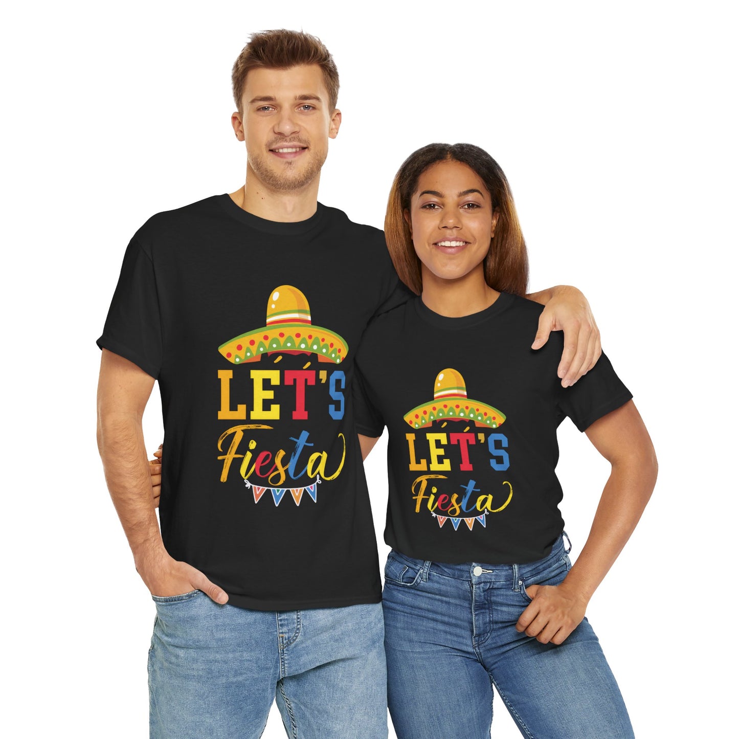 Let's Fiesta Unisex Heavy Cotton Tee - Fun Party T-Shirt for Celebrations