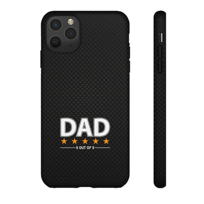 5-Star Dad iPhone Case - Tough Black Cover for Father's Day