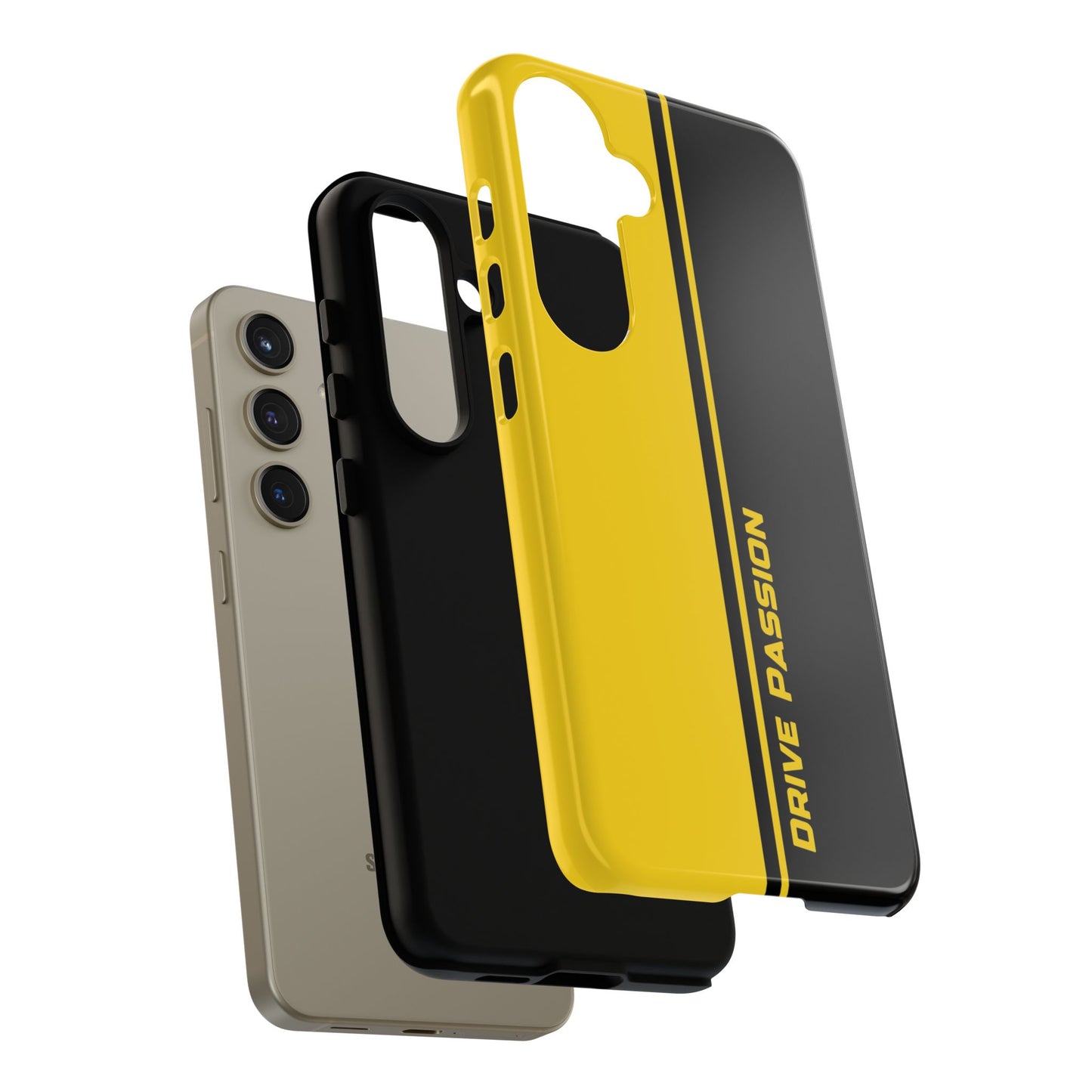 Drive Passion Tough Case – Bold Yellow & Black Design