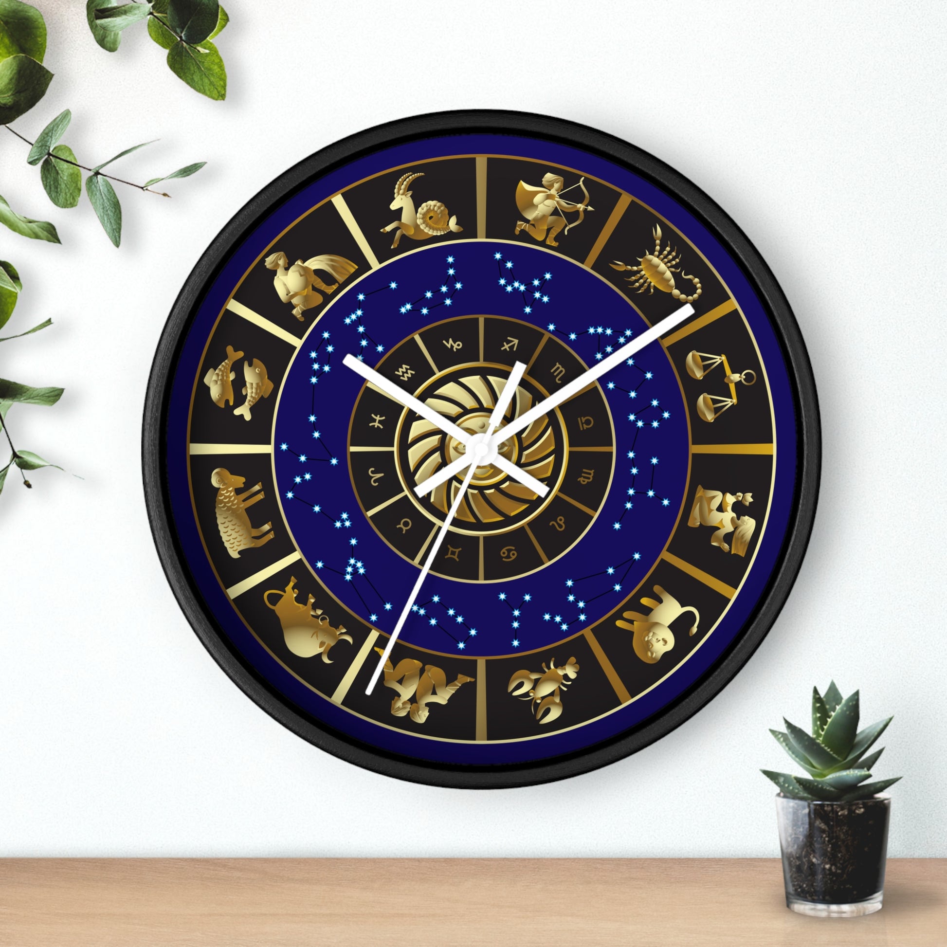 Zodiac Wall Clock 10" – Celestial Wall Art