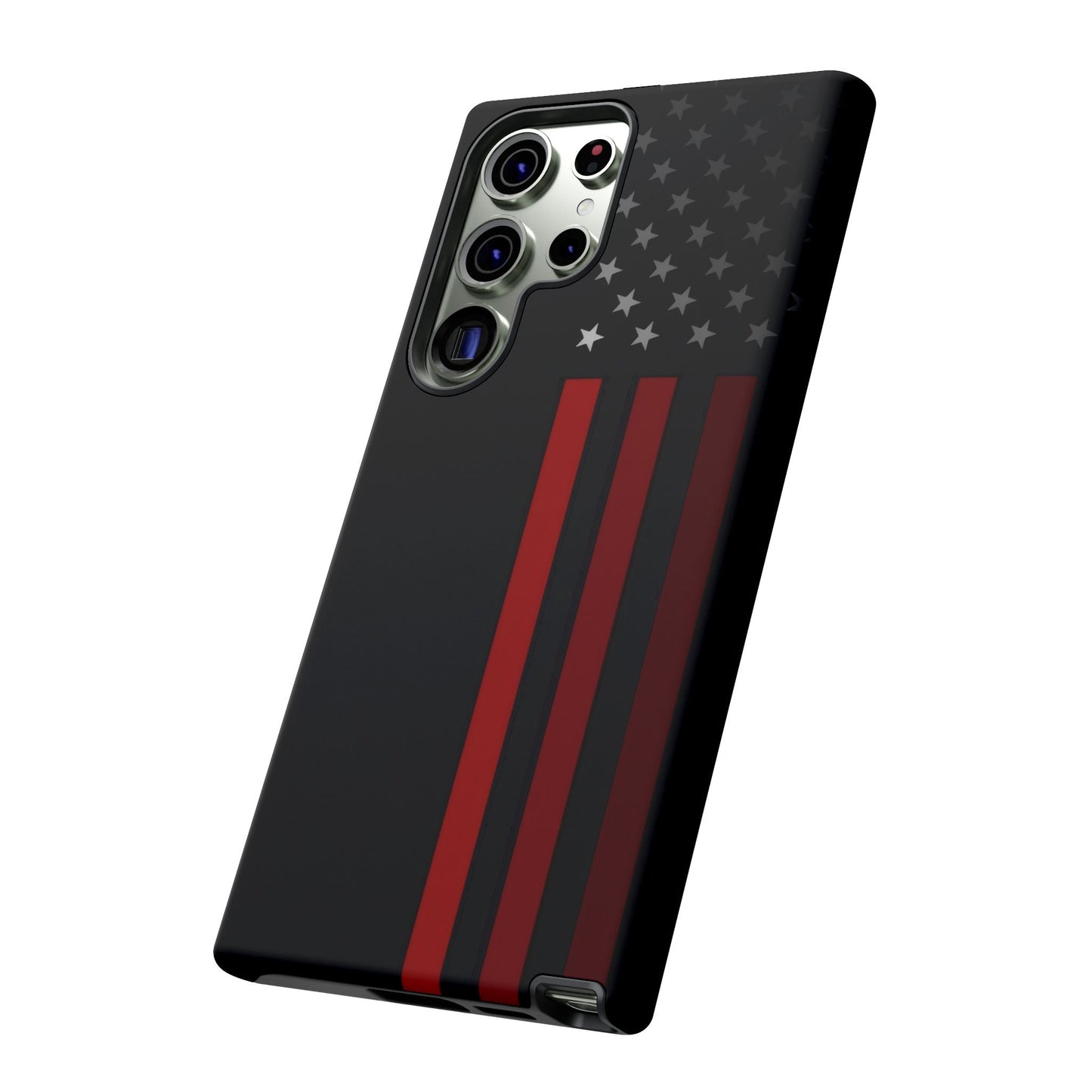 Patriotic Samsung Tough Cases, Red Line American Flag Phone Cover