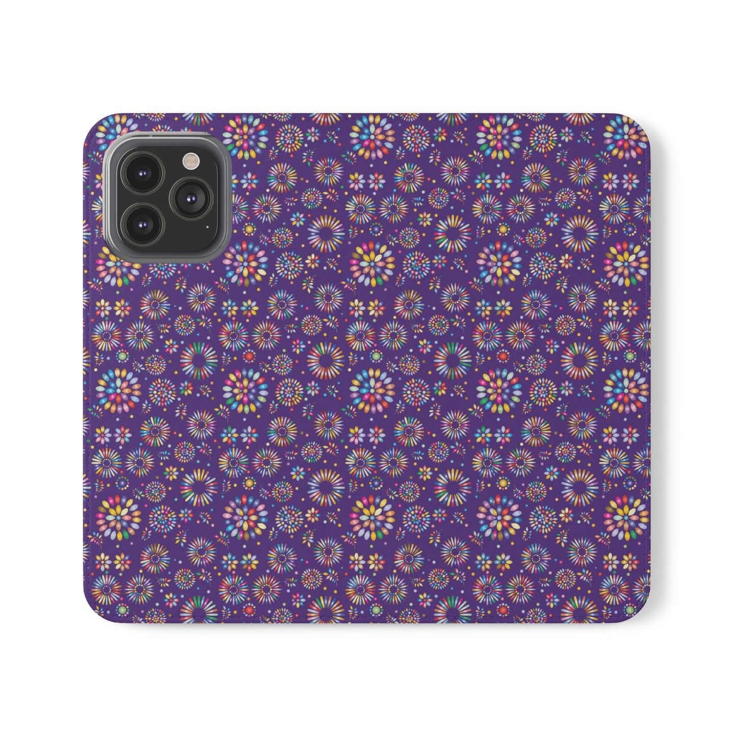 Vibrant Vibes Flip Cases / Purple