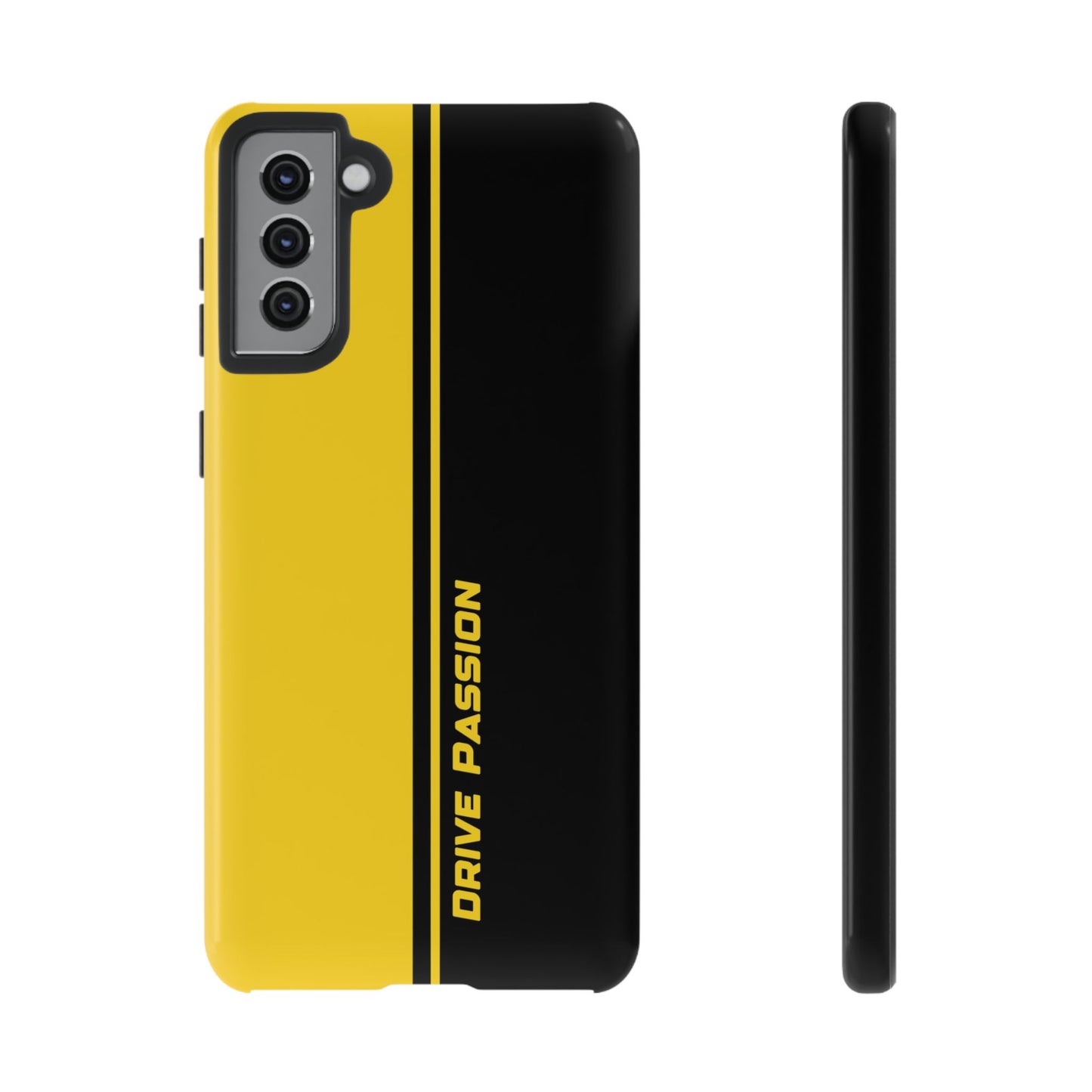 Drive Passion Tough Case – Bold Yellow & Black Design