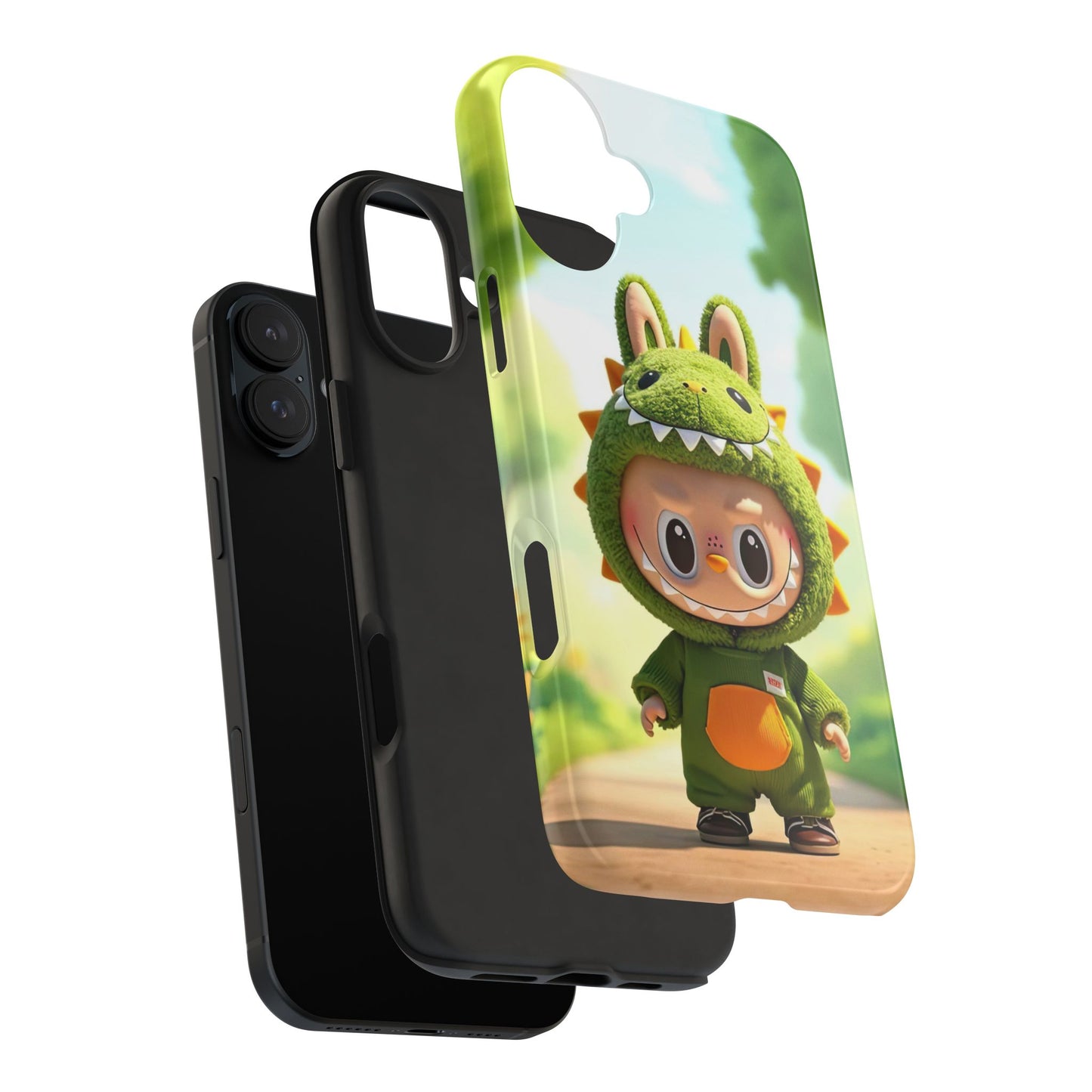 The Monsters Tough Case for iPhone Models – Playful Dinosaur Design, Dual Layer Protective Cover, Fun Mobile Accessory