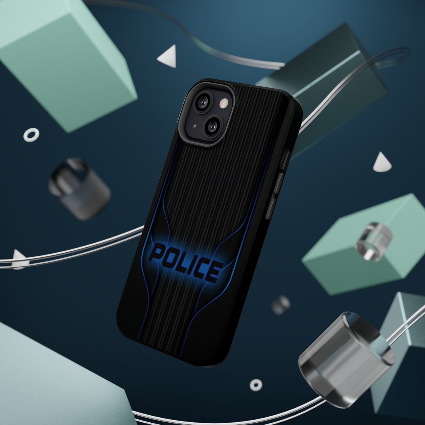 Police Magnetic Phone Cases, Blue Light