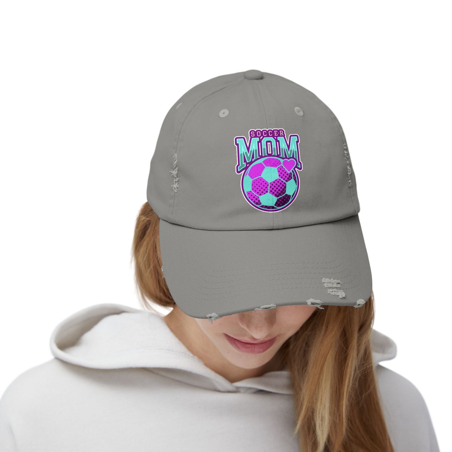 Soccer Mom Unisex Distressed Cap