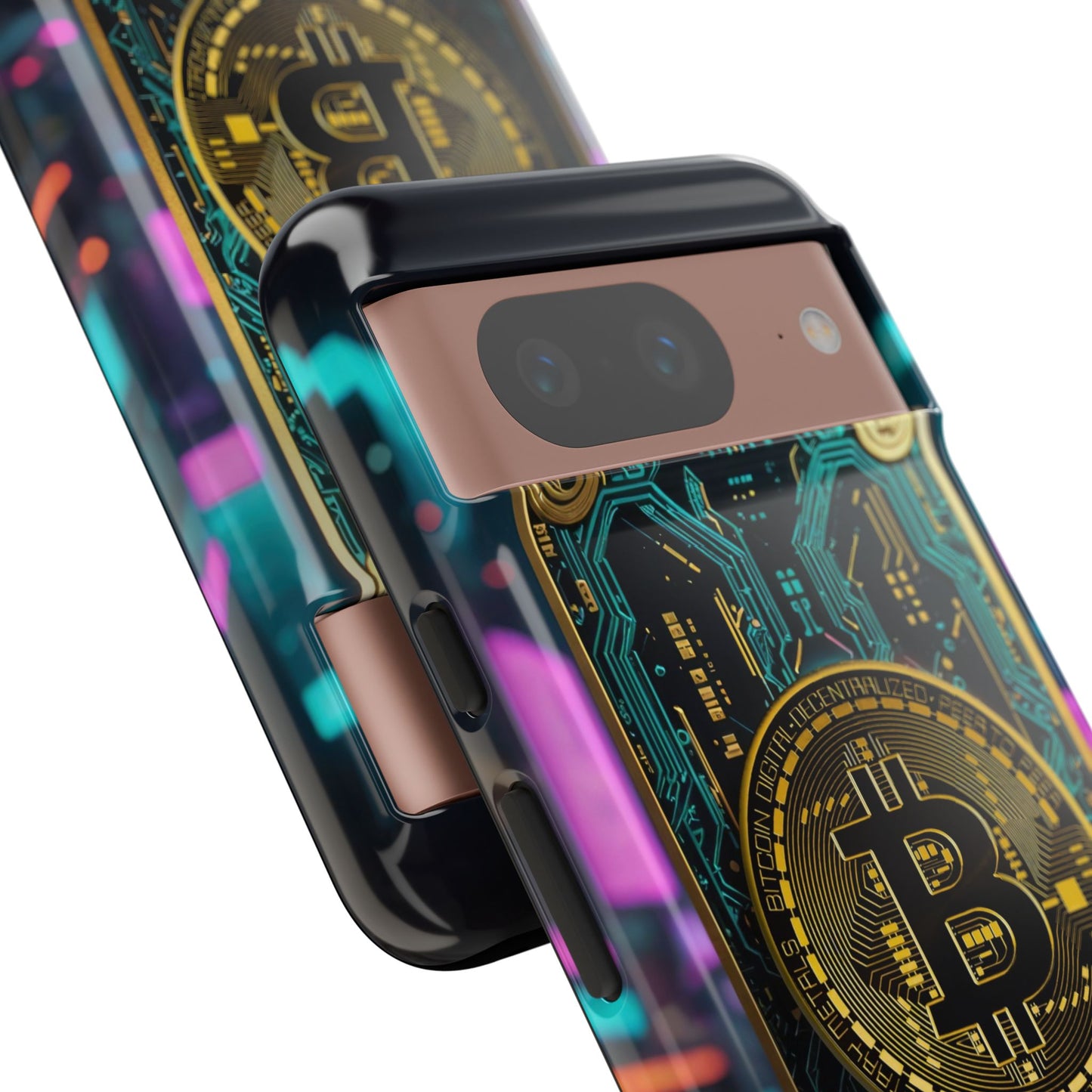 Bitcoin Google Pixel Phone Case - Tough Cases with Cryptocurrency Design