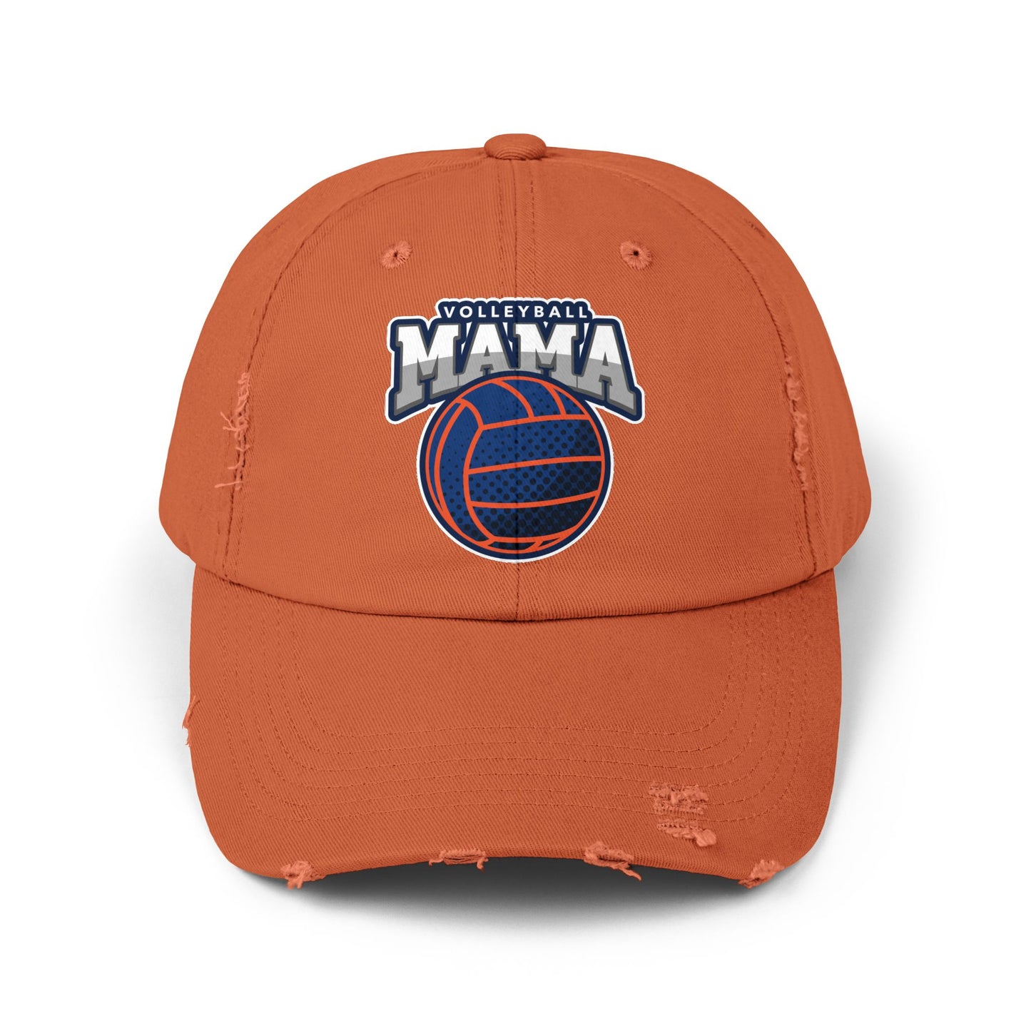 Volleyball Mama Unisex Distressed Cap