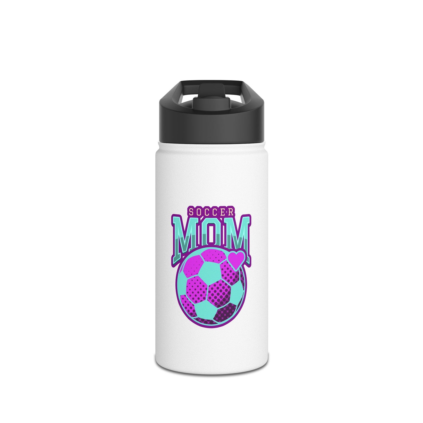 Soccer Mom Stainless Steel Water Bottle, Standard Lid