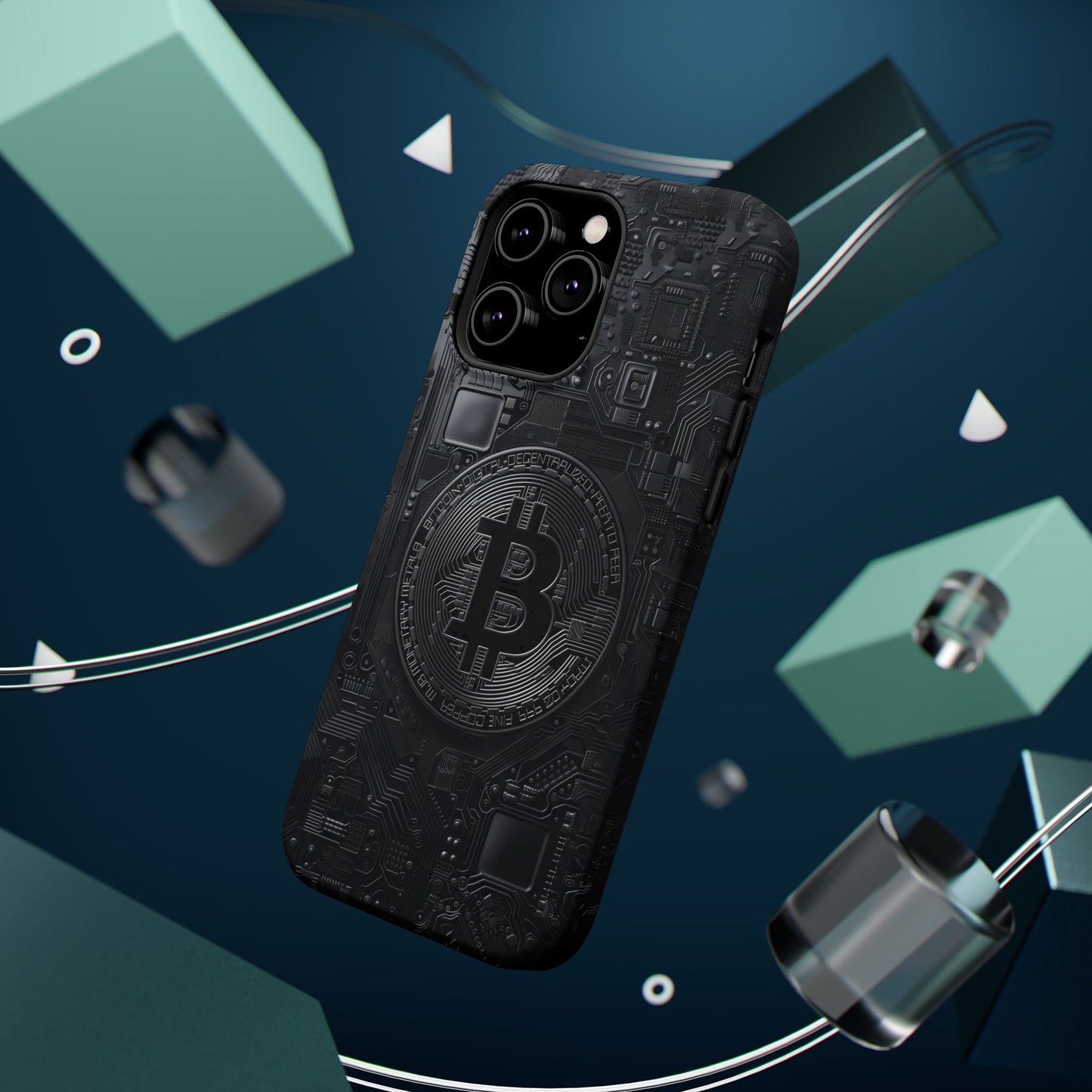 Black Bitcoin Magnetic iPhone Cases - Ideal for Tech Enthusiasts