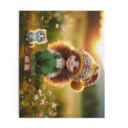 Franchesca Elf with Her Kitten Puzzle, 120, 252 or 500 pieces