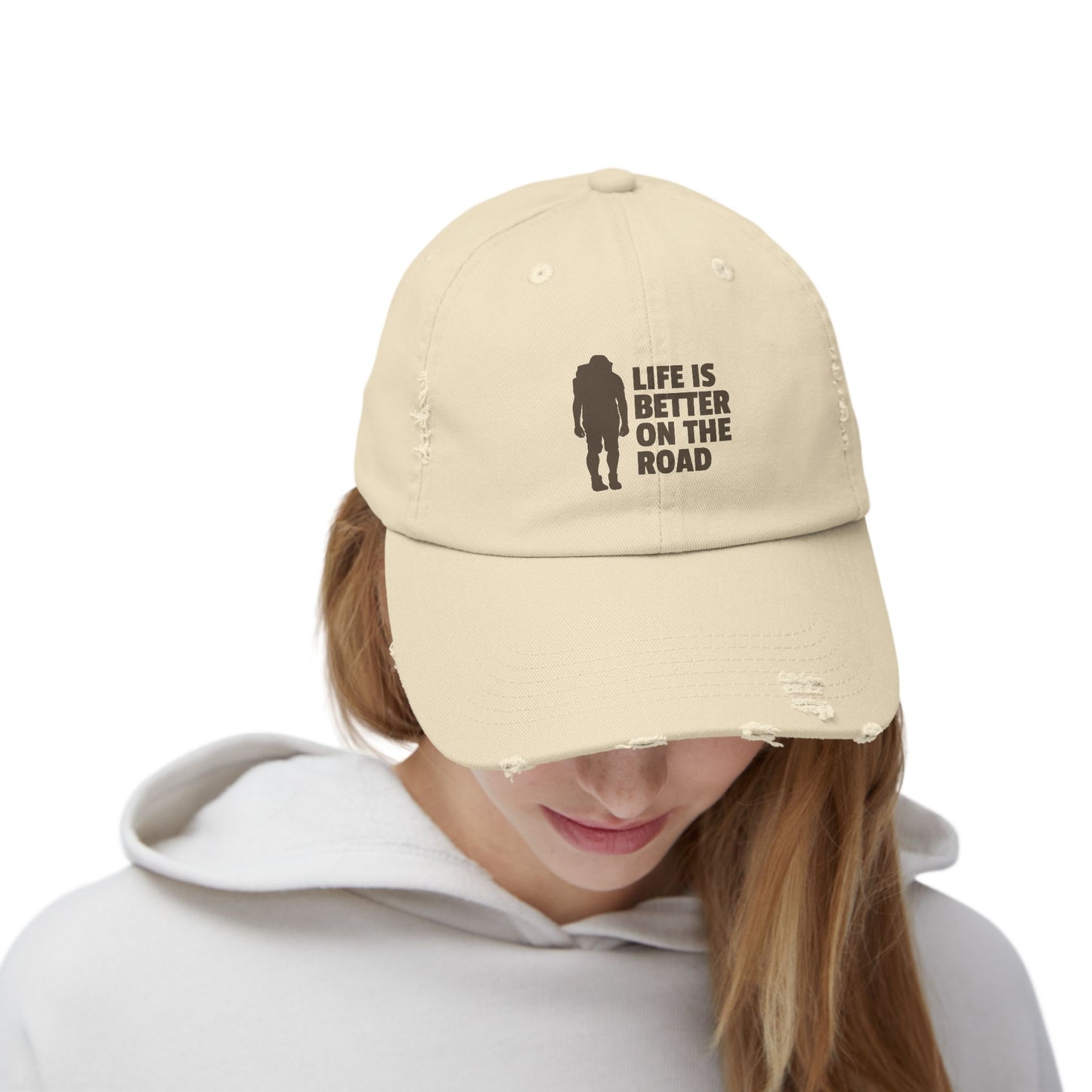 Life Is Better On The Road Unisex Distressed Cap