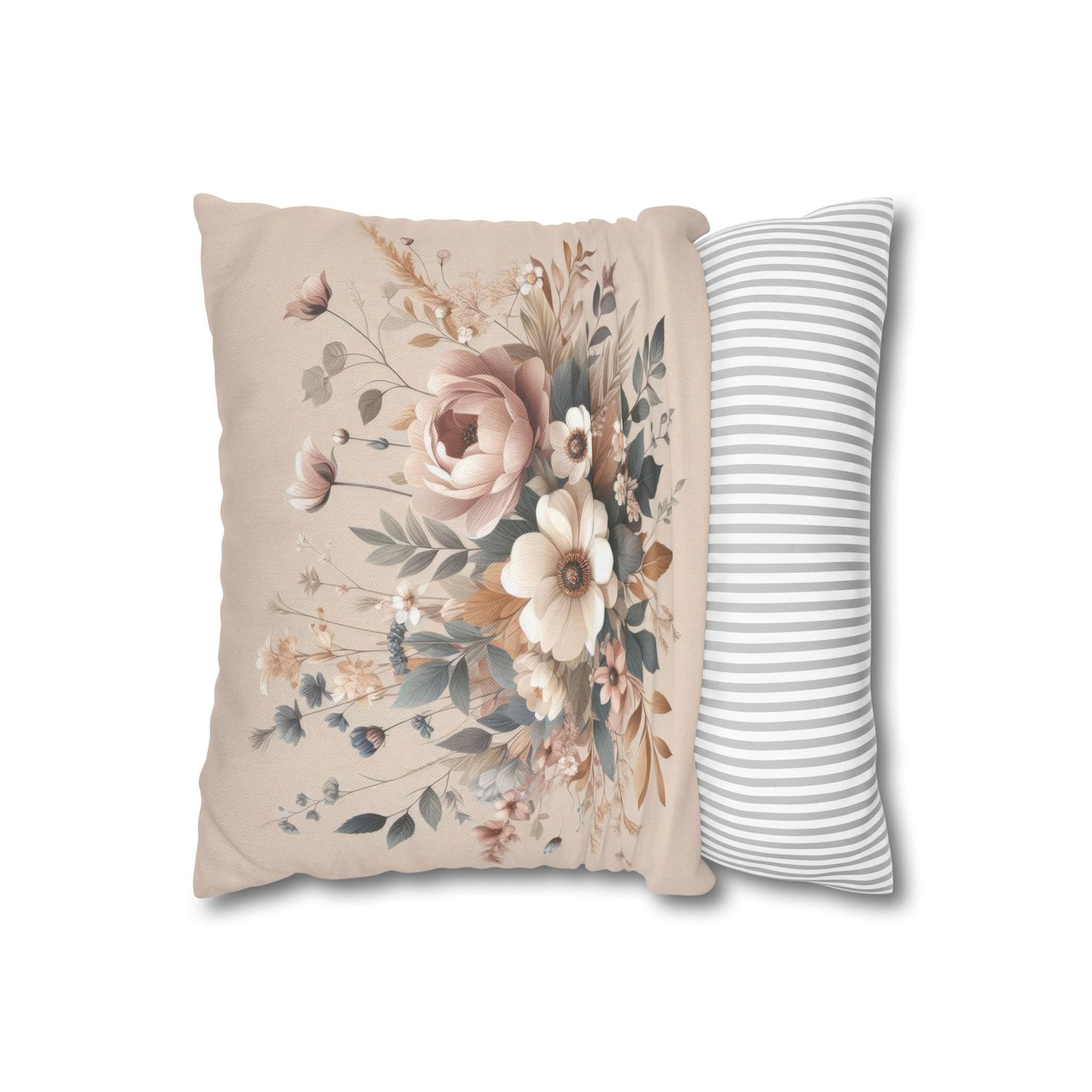 Dreamy Fall Blooms Spun Polyester Square Pillowcase