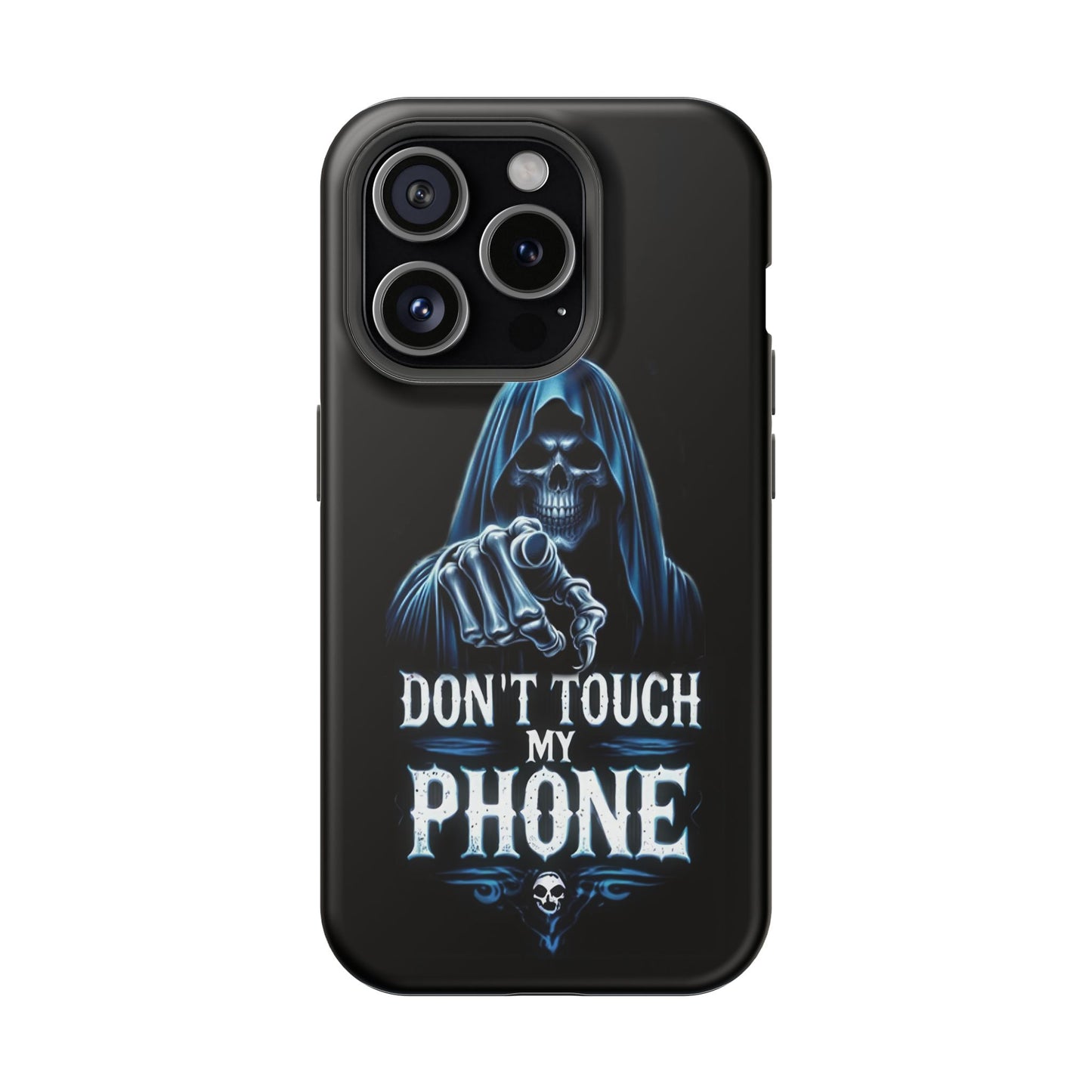 Gothic Magnetic iPhone Case: Don't Touch My Phone