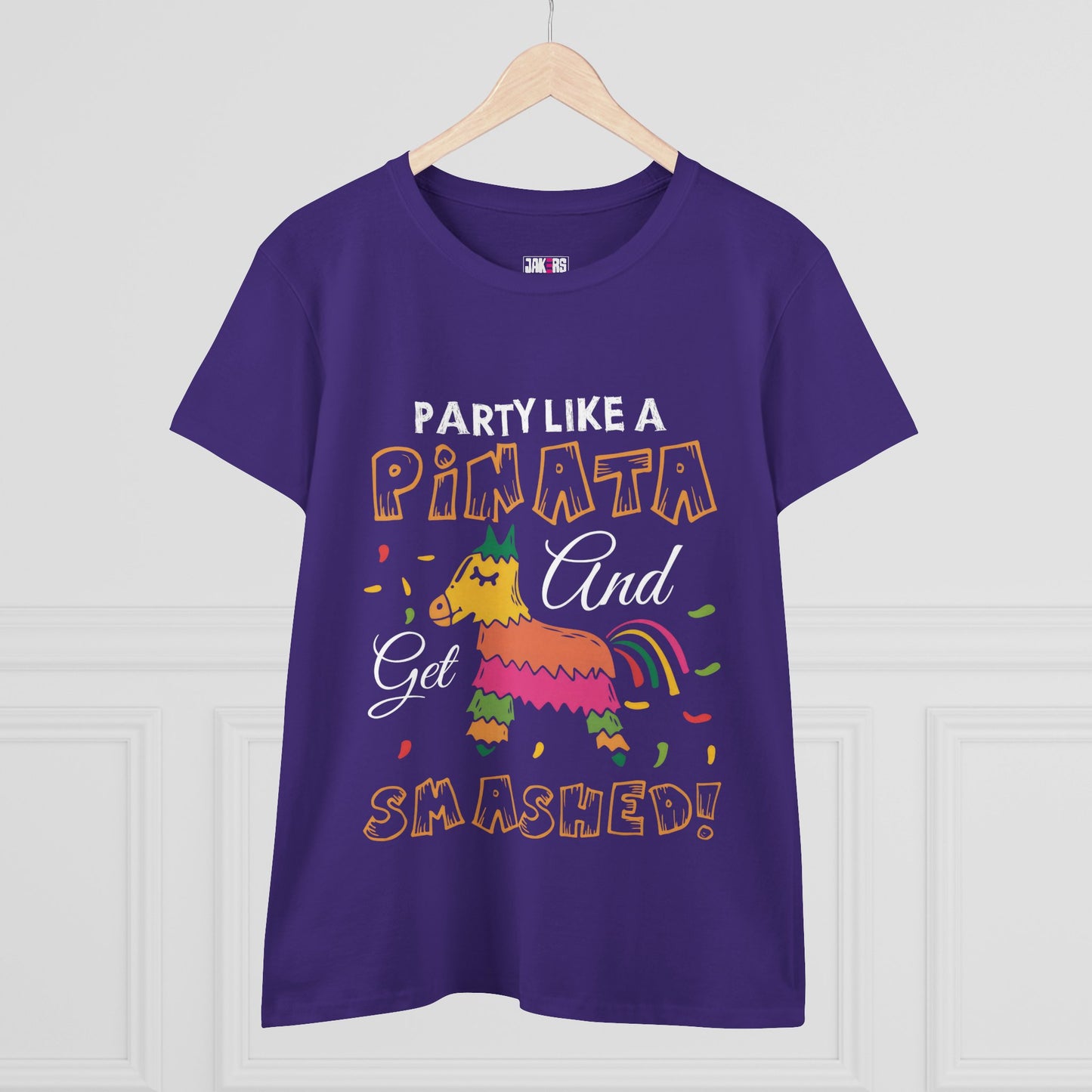 Party Like a Piñata Cotton Tee for Women - Fun and Playful Graphic Shirt