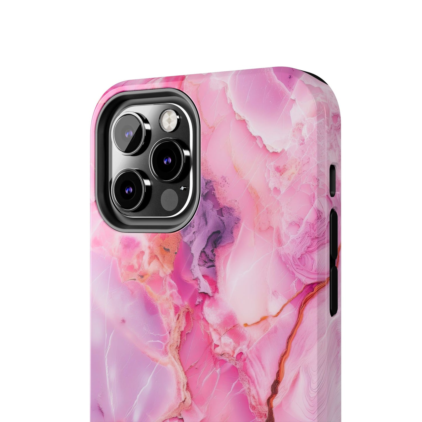 Pink Marble Tough Cases for iPhone, Stylish Protective Covers