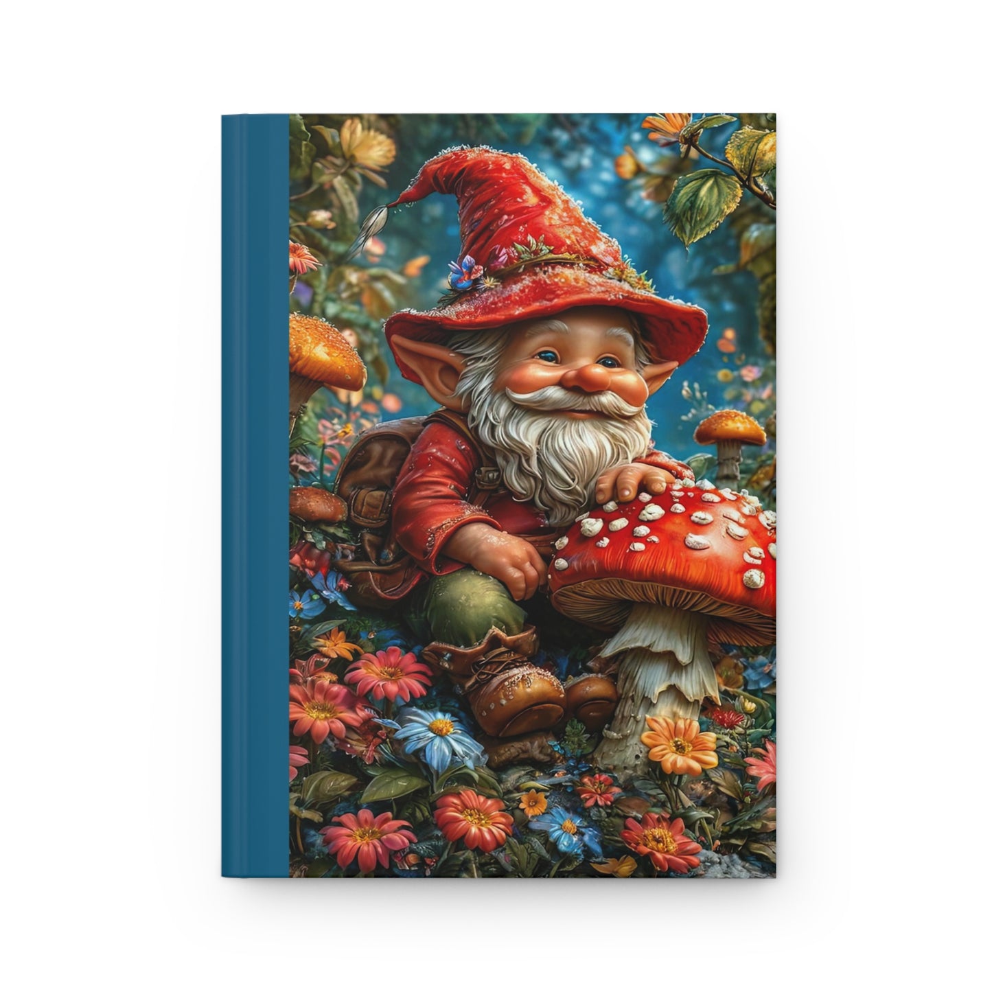 Gnome Fantasy Hardcover Journal, Whimsical Writing Notebook