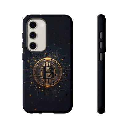 Bitcoin Samsung Tough Case for Smartphones, Crypto Lover Phone Accessory