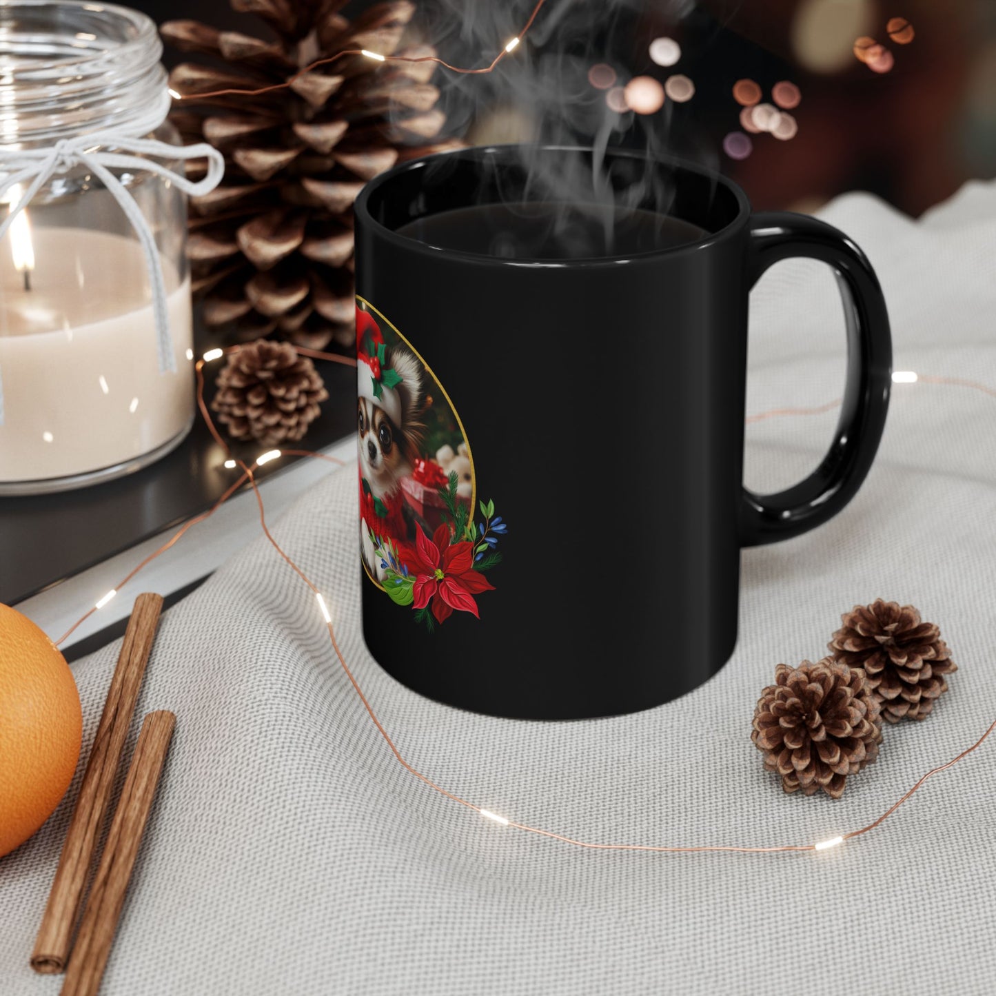 Santa Paws Black Mug - 11oz, 15oz