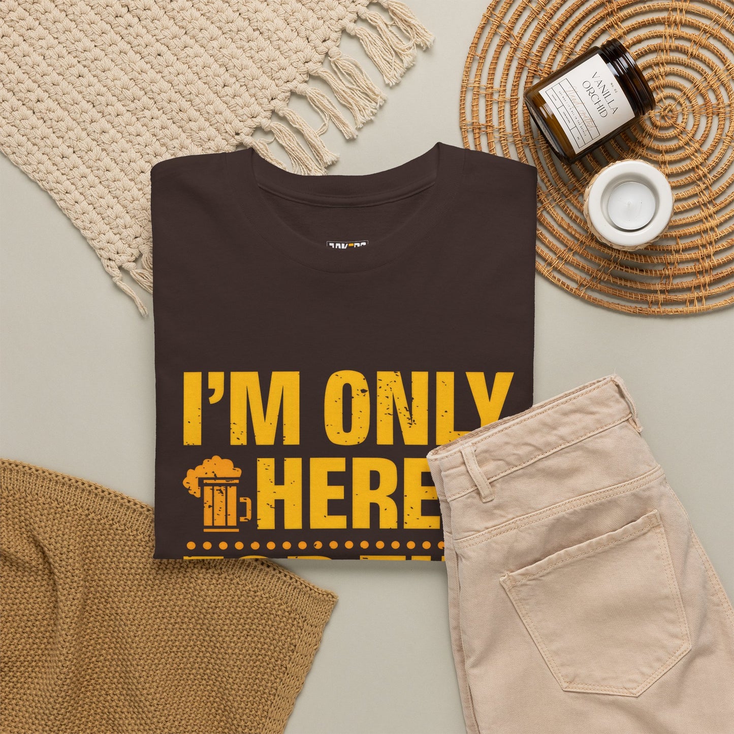 Funny Beer Slogan Tee, I'm Here For The Beer