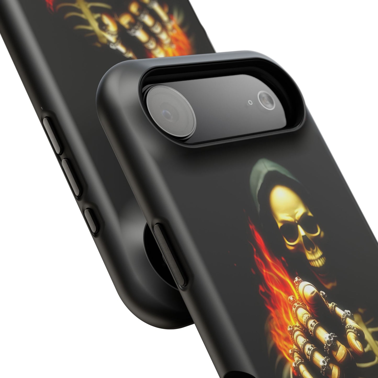 Skull Design Impact-Resistant iPhone Case, Don't Touch My Phone