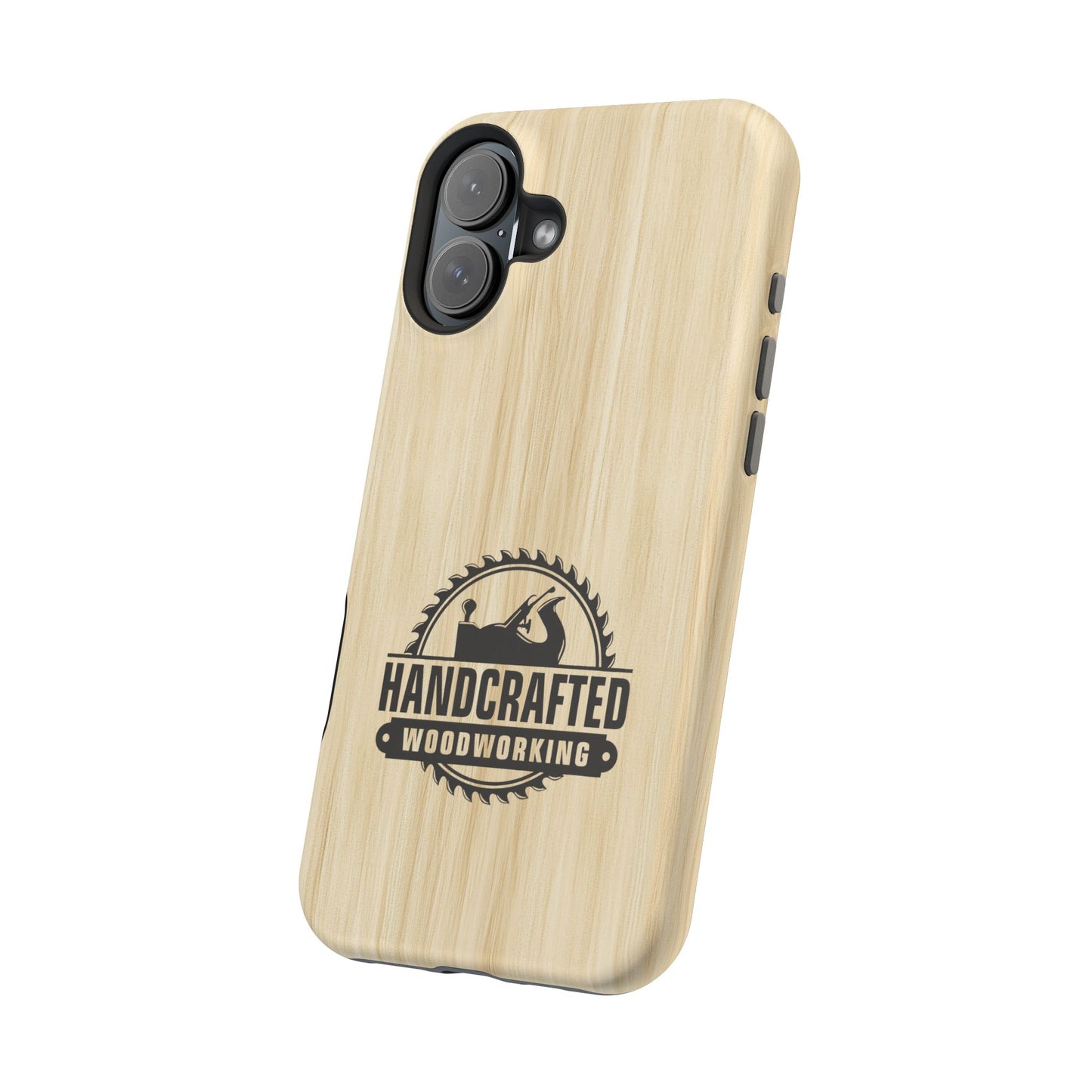 Handcrafted Woodworking Logo Magnetic Phone Cases